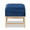 Baxton Studio Aliana Glam and Luxe Navy Blue Velvet Fabric and Gold Finished Metal Small Storage Ottoman 182-11565-Zoro - alternate 7